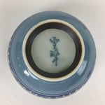 Japanese Porcelain Teacup Yunomi Vtg White Blue Karakusa pattern Sencha TC186