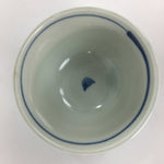 Japanese Porcelain Teacup Yunomi Vtg White Blue Karakusa pattern Sencha TC188