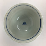 Japanese Porcelain Teacup Yunomi Vtg White Blue Karakusa pattern Sencha TC189