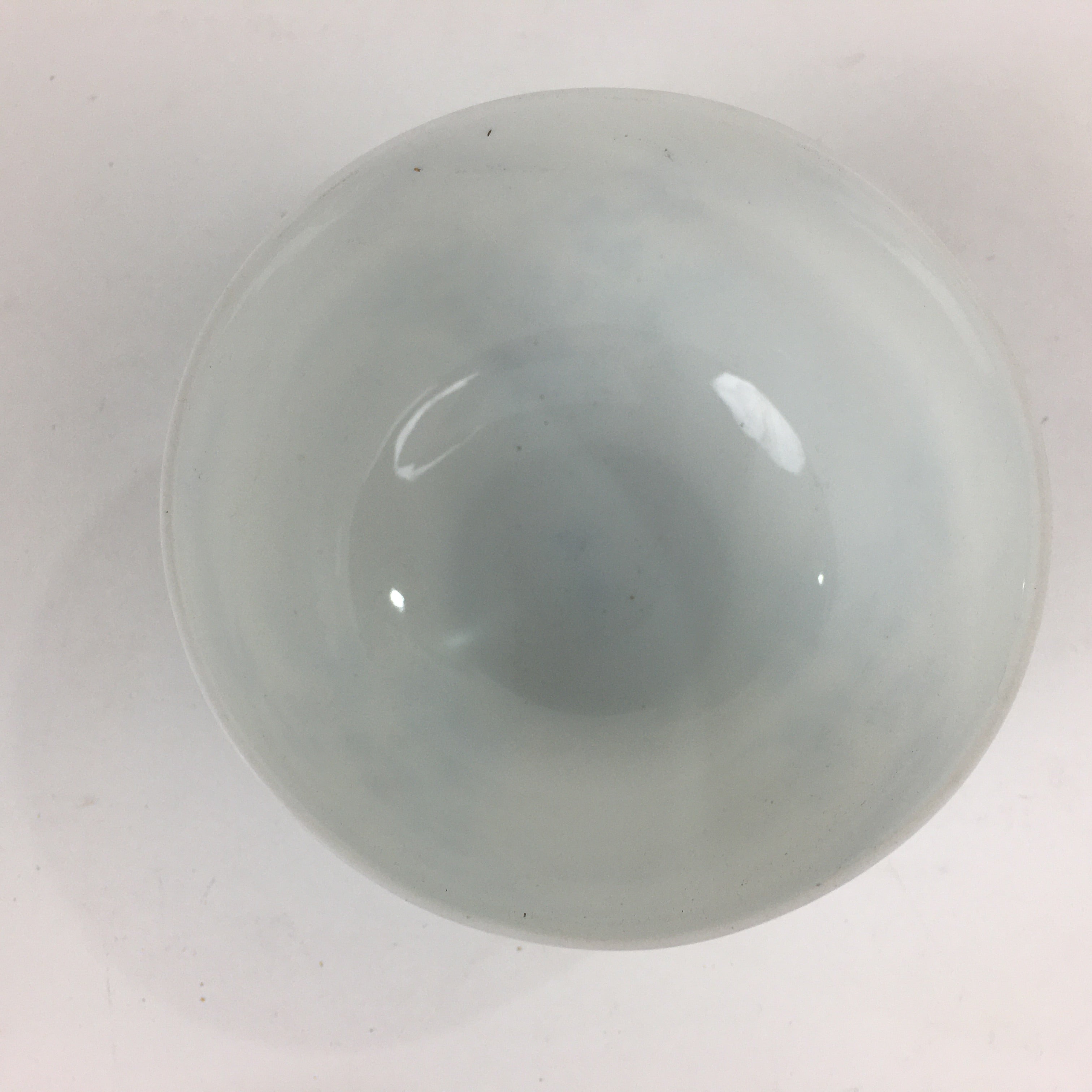 Japanese Porcelain Teacup Yunomi Vtg White Field Grass Pottery Sencha TC271