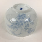Japanese Porcelain Teacup Yunomi Vtg White Field Grass Pottery Sencha TC271