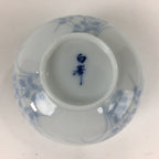 Japanese Porcelain Teacup Yunomi Vtg White Field Grass Pottery Sencha TC272