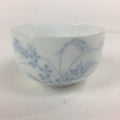 Japanese Porcelain Teacup Yunomi Vtg White Field Grass Pottery Sencha TC272
