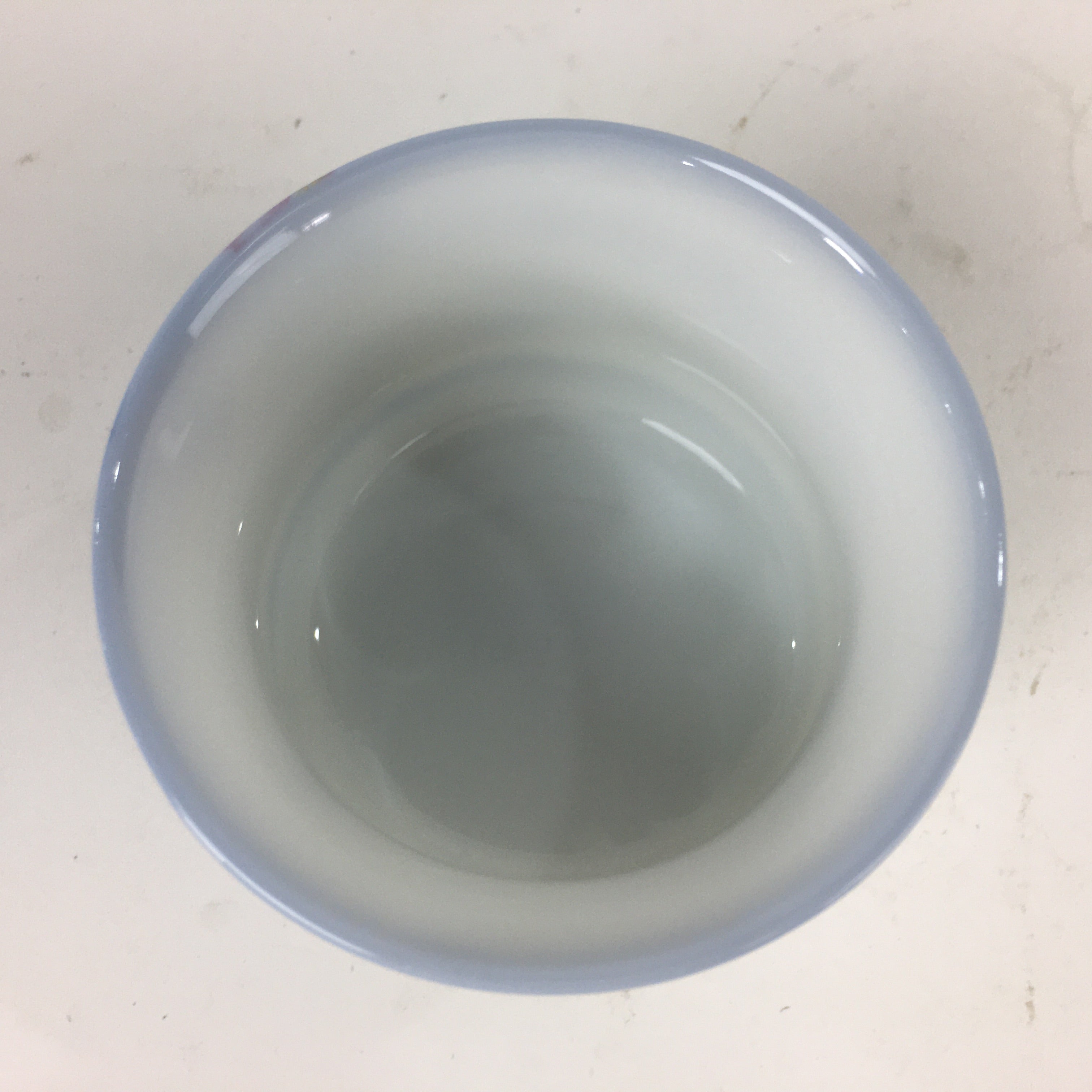 Japanese Porcelain Teacup Yunomi Vtg White Pink Flower Pottery Sencha TC269