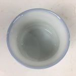 Japanese Porcelain Teacup Yunomi Vtg White Pink Flower Pottery Sencha TC269