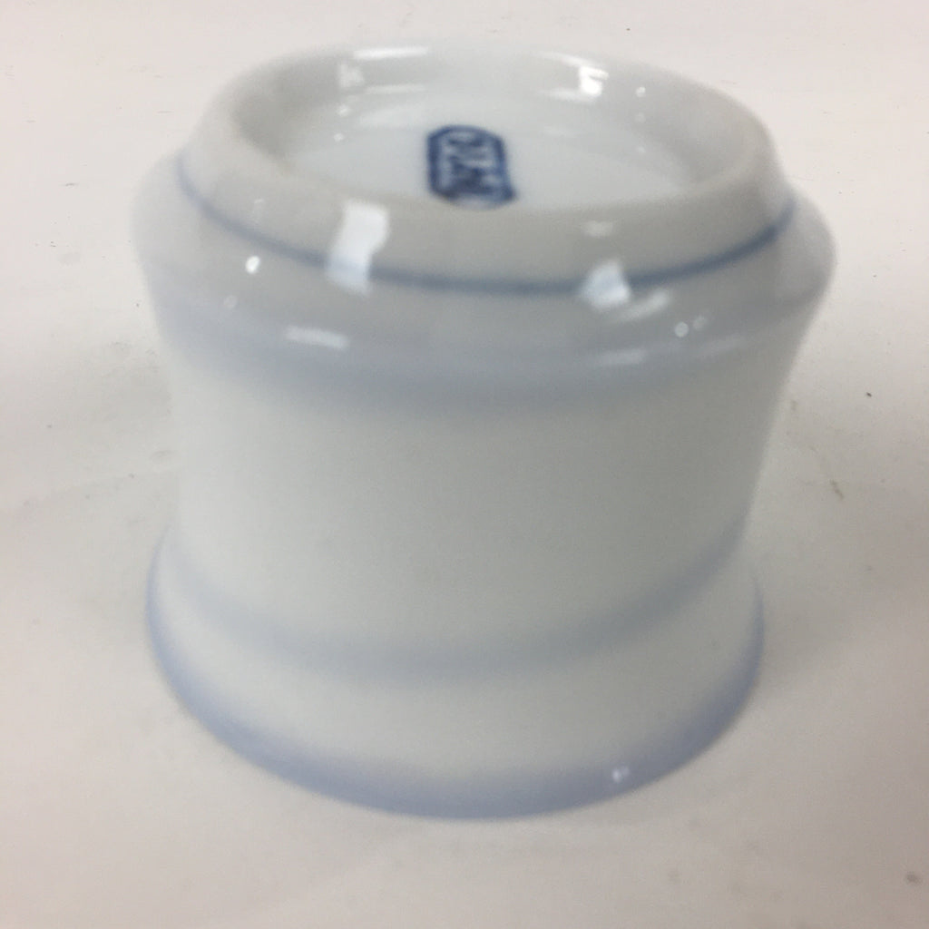 Japanese Porcelain Teacup Yunomi Vtg White Pink Flower Pottery Sencha TC269