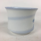 Japanese Porcelain Teacup Yunomi Vtg White Pink Flower Pottery Sencha TC270