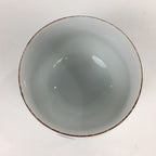 Japanese Porcelain Teacup Yunomi Vtg White Red Flower Pottery Sencha TC267