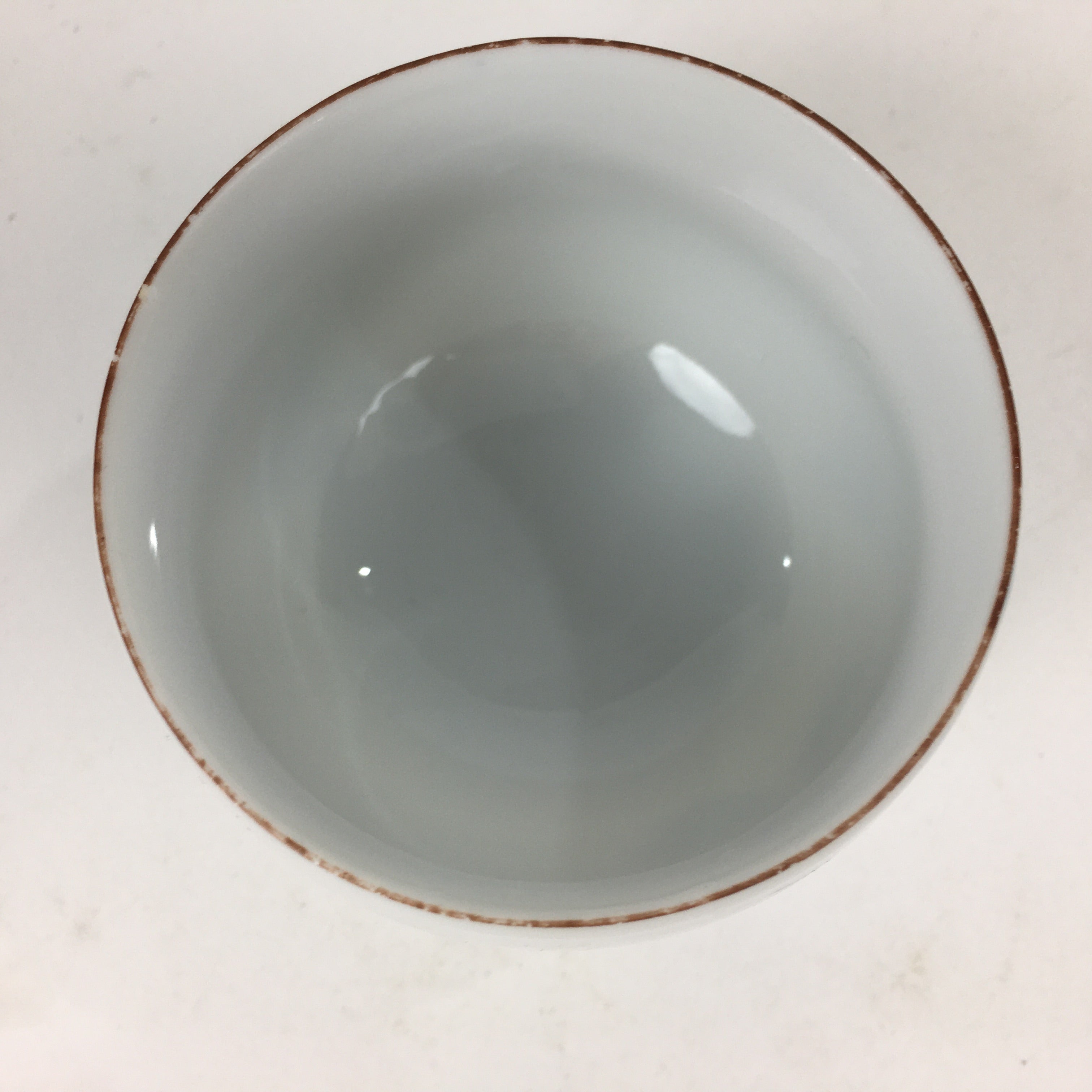 Japanese Porcelain Teacup Yunomi Vtg White Red Flower Pottery Sencha TC268