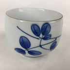 Japanese Porcelain Teacup Yunomi Vtg White Red Flower Pottery Sencha TC268