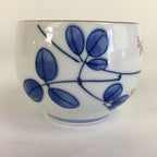 Japanese Porcelain Teacup Yunomi Vtg Wisteria Flower White Sencha TC212
