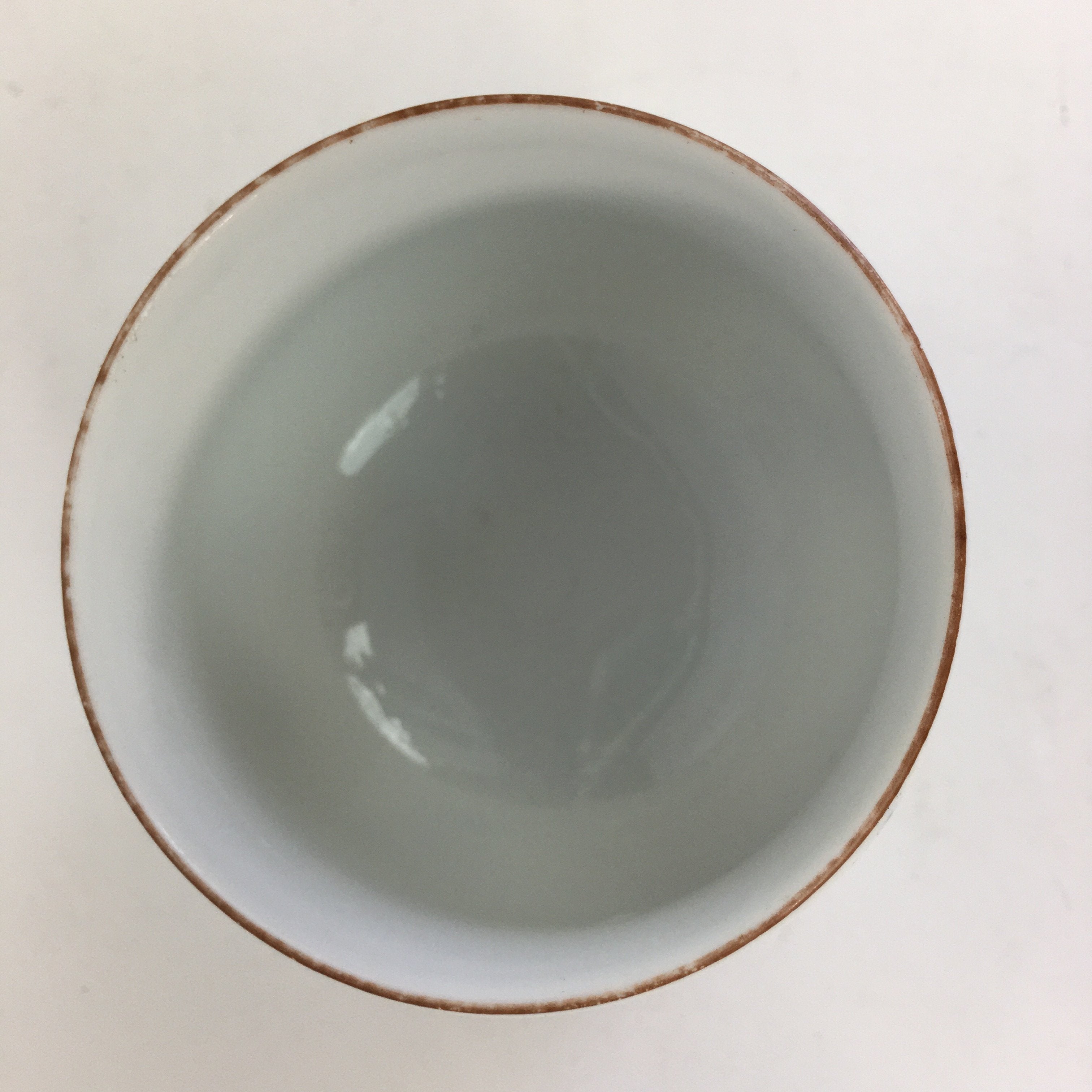 Japanese Porcelain Teacup Yunomi Vtg Wisteria Flower White Sencha TC212