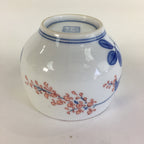 Japanese Porcelain Teacup Yunomi Vtg Wisteria Flower White Sencha TC212