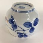 Japanese Porcelain Teacup Yunomi Vtg Wisteria Flower White Sencha TC213