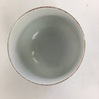 Japanese Porcelain Teacup Yunomi Vtg Wisteria Flower White Sencha TC213