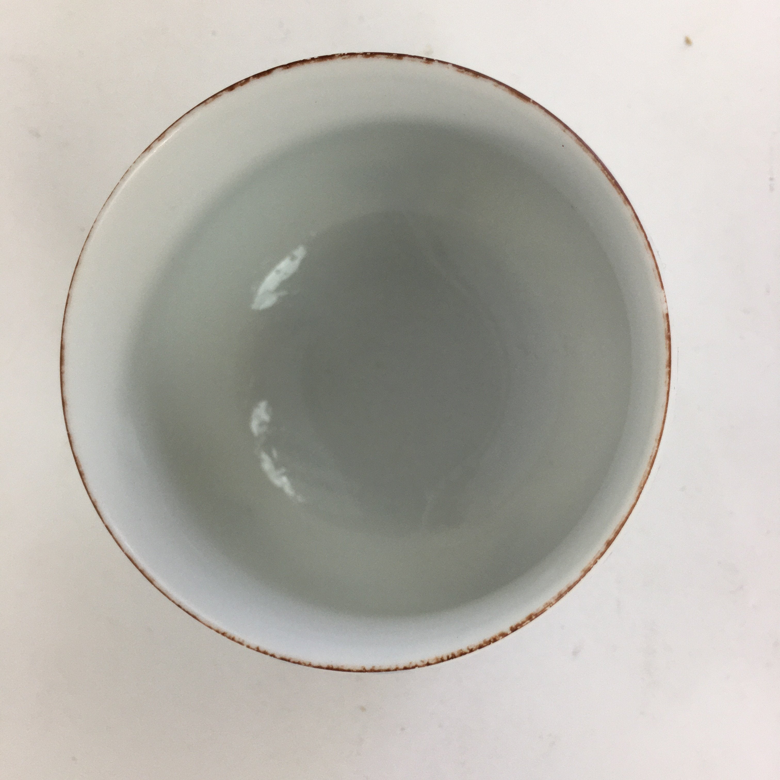 Japanese Porcelain Teacup Yunomi Vtg Wisteria Flower White Sencha TC213