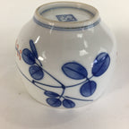 Japanese Porcelain Teacup Yunomi Vtg Wisteria Flower White Sencha TC214