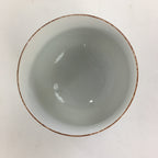 Japanese Porcelain Teacup Yunomi Vtg Wisteria Flower White Sencha TC214
