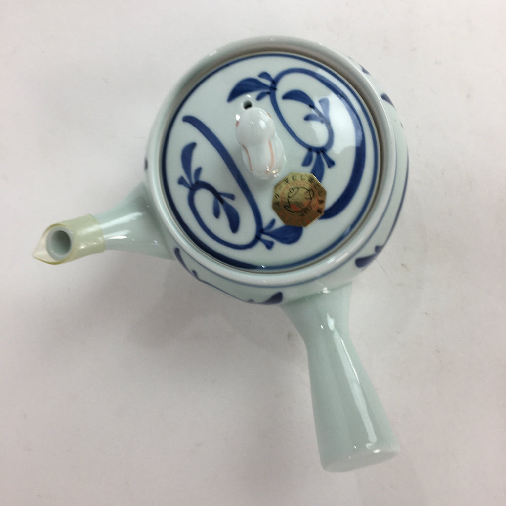 Japanese Porcelain Teapot 350ml Kyusu Arabesque Motifs Karakusamon Sencha PP566
