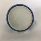Japanese Porcelain Teapot Vtg Kyusu Pottery White Blue Red Flower Sencha PP596