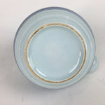 Japanese Porcelain Teapot Vtg Kyusu Pottery White Blue Stripes Sencha PP579