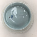 Japanese Porcelain Teapot Vtg Kyusu Pottery White Blue Stripes Sencha PP594