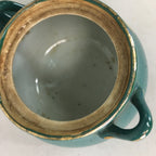 Japanese Porcelain Teapot Vtg Kyusu Sencha Green Floral Camellia PP128