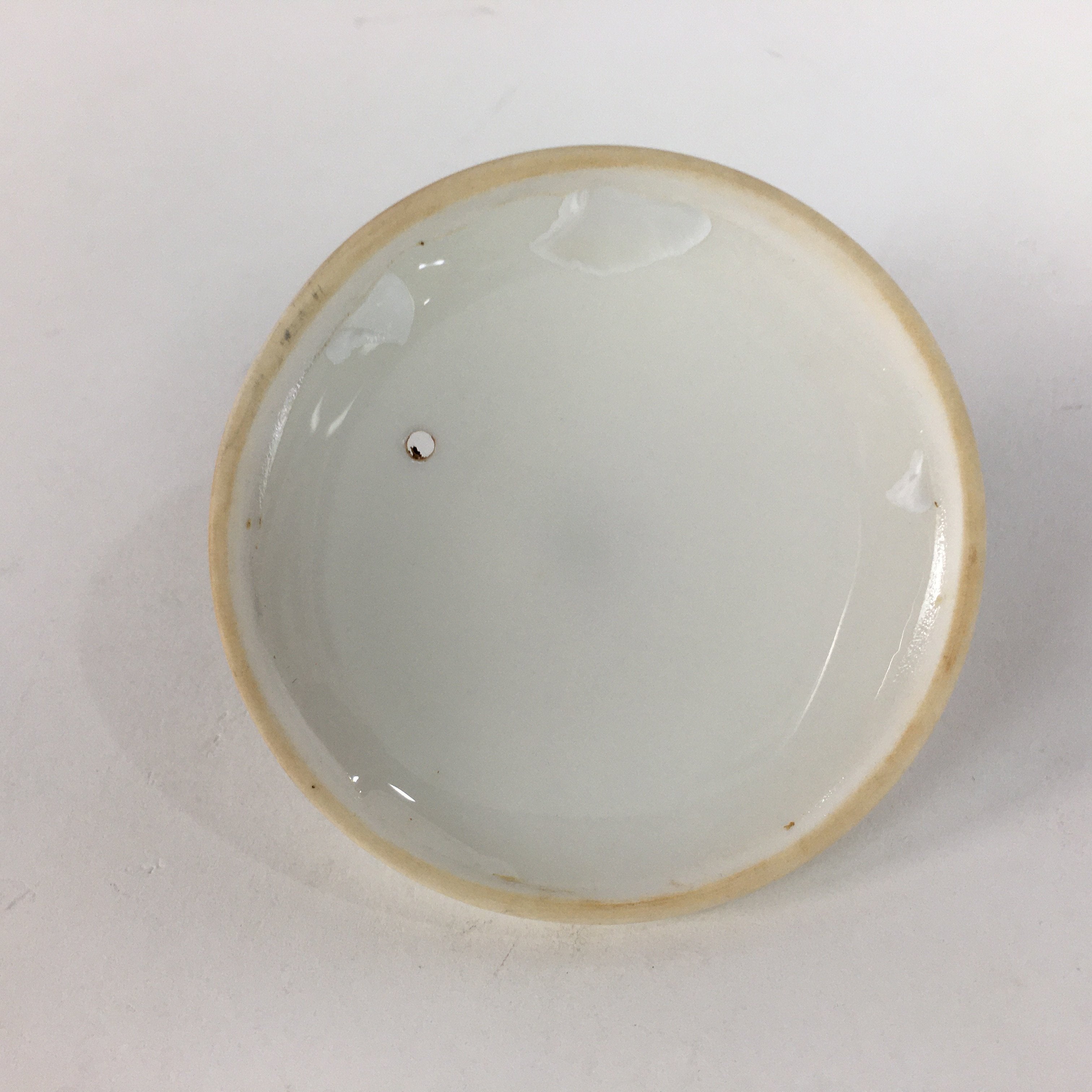Japanese Porcelain Teapot Vtg White Blue Design Kyusu Flat net Sencha PP568