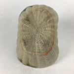 Japanese Porcelain Tiny Pot Vtg Basket Shape One Handles Brown Green PP881