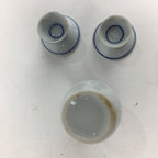 Japanese Porcelain Tiny Sake Cup Bottle Set Vtg Guinomi Tokkuri Ornament PX584