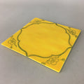 Japanese Porcelain Trivet Vtg Hot Pot Stand Plum Blossom Square yellow PP130