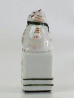 Japanese Porcelain White Cat Vtg Manekineko Figurine Okimono JK379