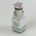 Japanese Porcelain White Cat Vtg Manekineko Figurine Okimono JK379