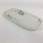 Japanese Porcelain Wide Plate Vtg Rectangle Shape Sandwich Plate White PP749