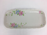 Japanese Porcelain Wide Plate Vtg Rectangle Shape Sandwich Plate White PP749