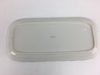 Japanese Porcelain Wide Plate Vtg Rectangle Shape Sandwich Plate White PP749