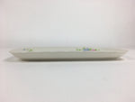 Japanese Porcelain Wide Plate Vtg Rectangle Shape Sandwich Plate White PP749