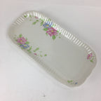 Japanese Porcelain Wide Plate Vtg Rectangle Shape Sandwich Plate White PP749