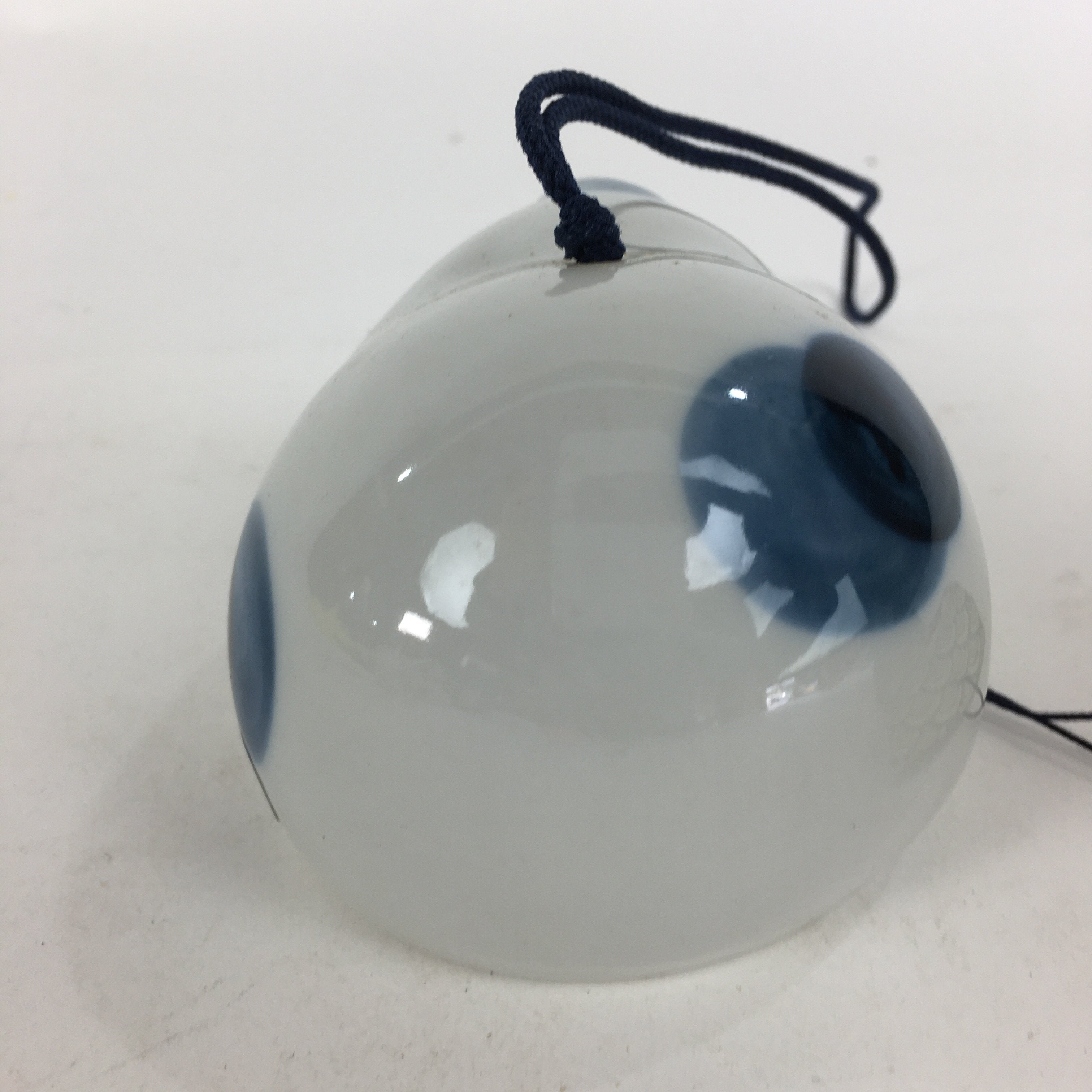 Japanese Porcelain Wind Chime Vtg Wind Bell Hanging decoration Cat Furin JK247