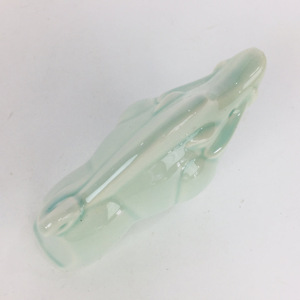 Japanese Porcelain Zodiac Boar Figurine Vtg Green Lucky Charm Inoshishi BD661