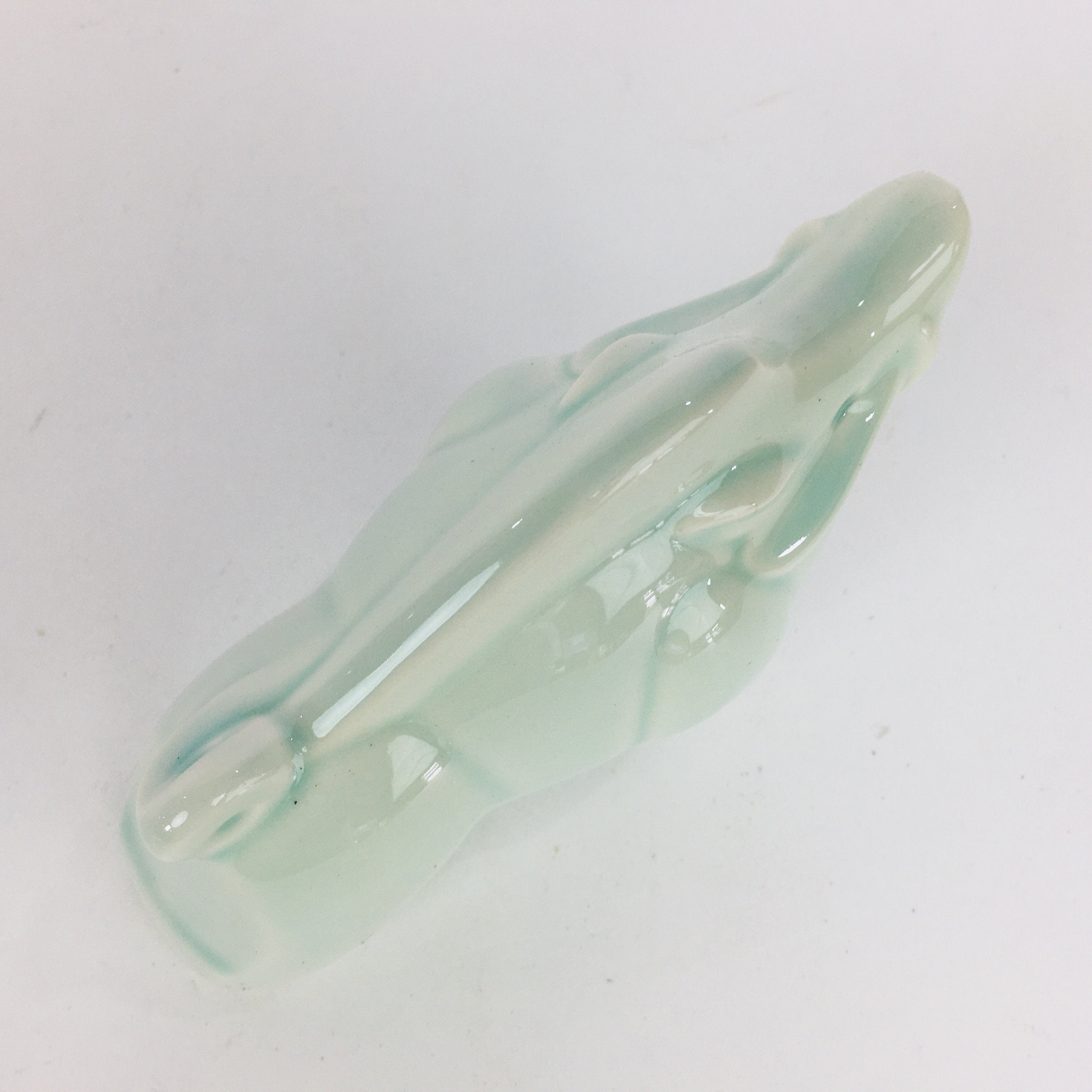 Japanese Porcelain Zodiac Boar Figurine Vtg Green Lucky Charm Inoshishi BD661