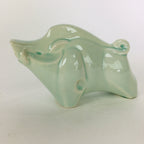 Japanese Porcelain Zodiac Boar Figurine Vtg Green Lucky Charm Inoshishi BD661