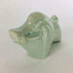 Japanese Porcelain Zodiac Boar Figurine Vtg Green Lucky Charm Inoshishi BD661