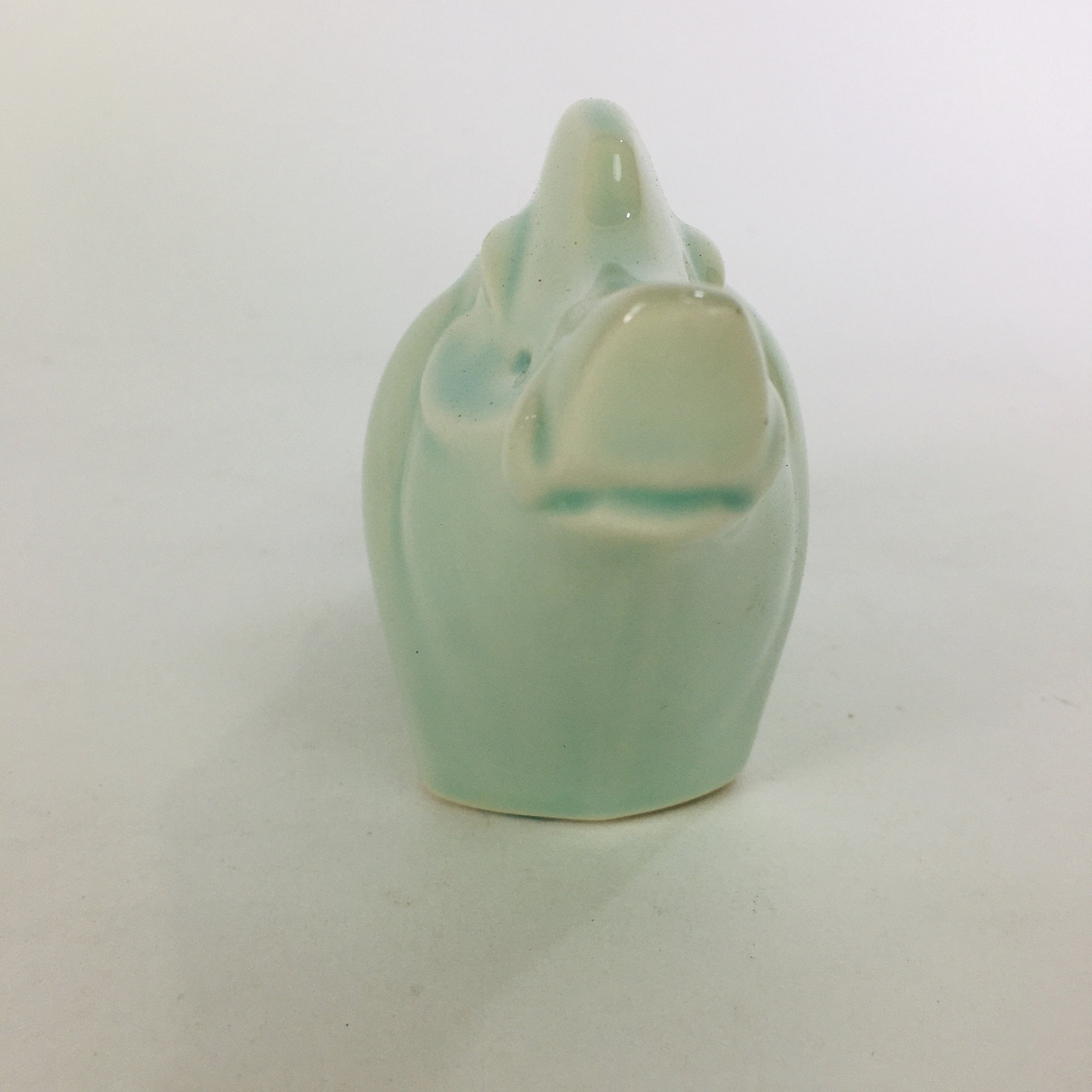 Japanese Porcelain Zodiac Boar Figurine Vtg Green Lucky Charm Inoshishi BD661