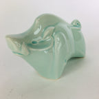Japanese Porcelain Zodiac Boar Figurine Vtg Green Lucky Charm Inoshishi BD662
