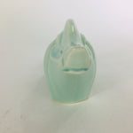 Japanese Porcelain Zodiac Boar Figurine Vtg Green Lucky Charm Inoshishi BD662