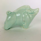 Japanese Porcelain Zodiac Boar Figurine Vtg Green Lucky Charm Inoshishi BD662