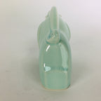Japanese Porcelain Zodiac Boar Figurine Vtg Green Lucky Charm Inoshishi BD662