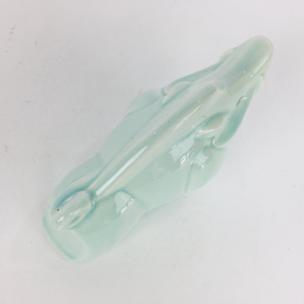 Japanese Porcelain Zodiac Boar Figurine Vtg Green Lucky Charm Inoshishi BD662
