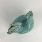 Japanese Porcelain Zodiac Chicken Statue Vtg Blue Lucky Charm Figurine BD703